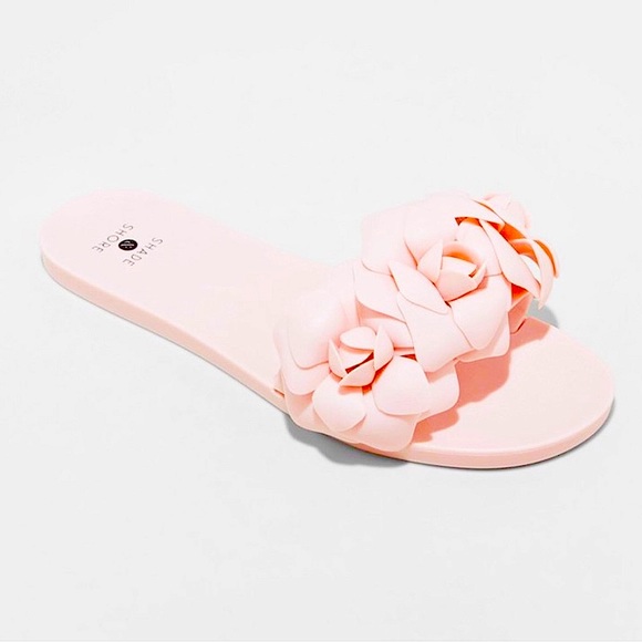 Shade & Shore Shoes - 🩷 NEW Pink Rose Sandals (Jelly) Shade & Shore Women’s Size 7 Slip-In (Mallory)